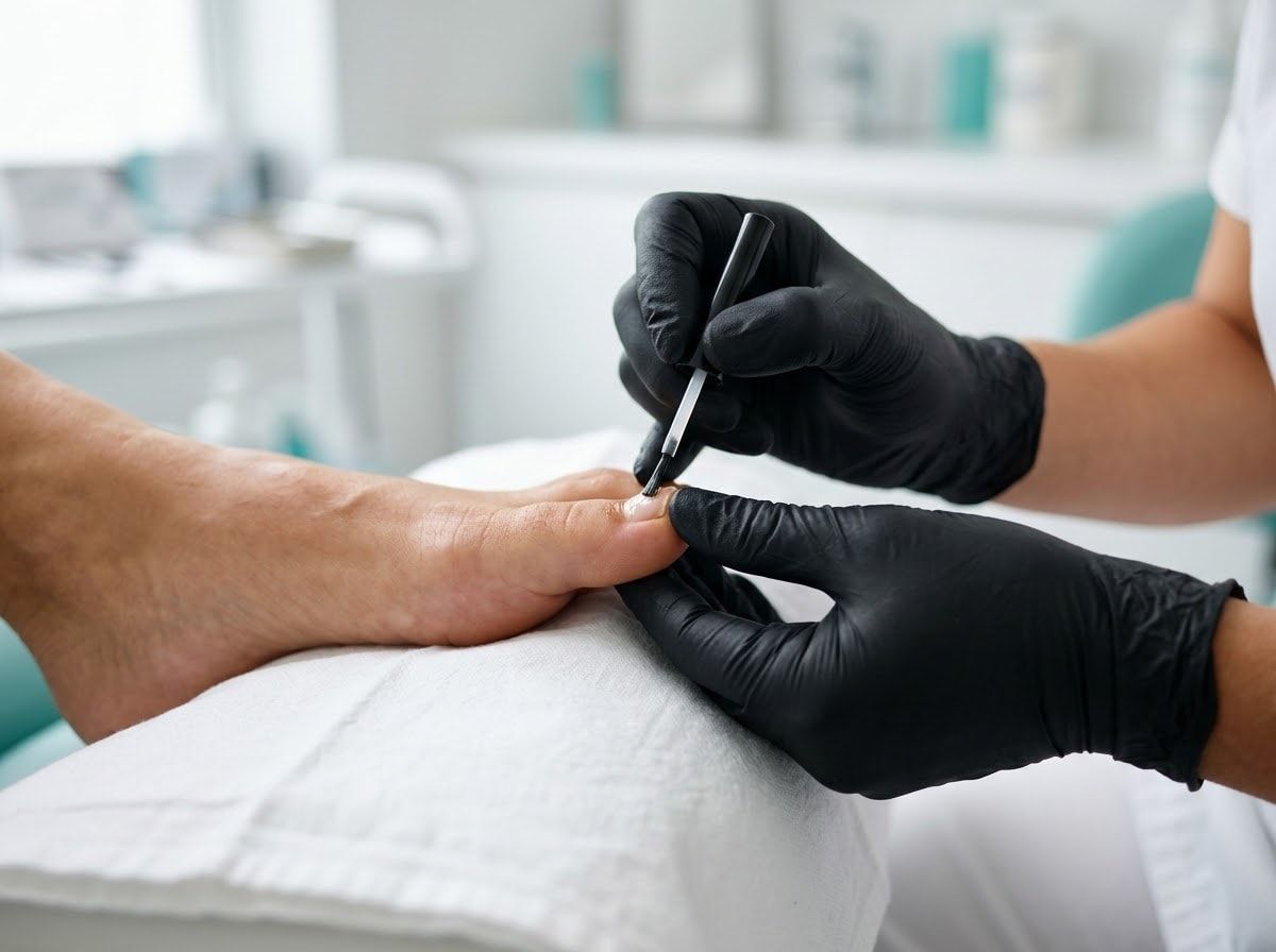 Tratamiento de onicomicosis mostrando la recuperación de la lámina ungueal